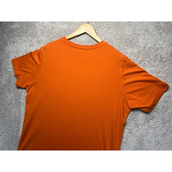 Y2K Retro Custom Choppers Motorcycle Graphic Pocket T Shirt Orange Mens XL - Picture 6 of 9